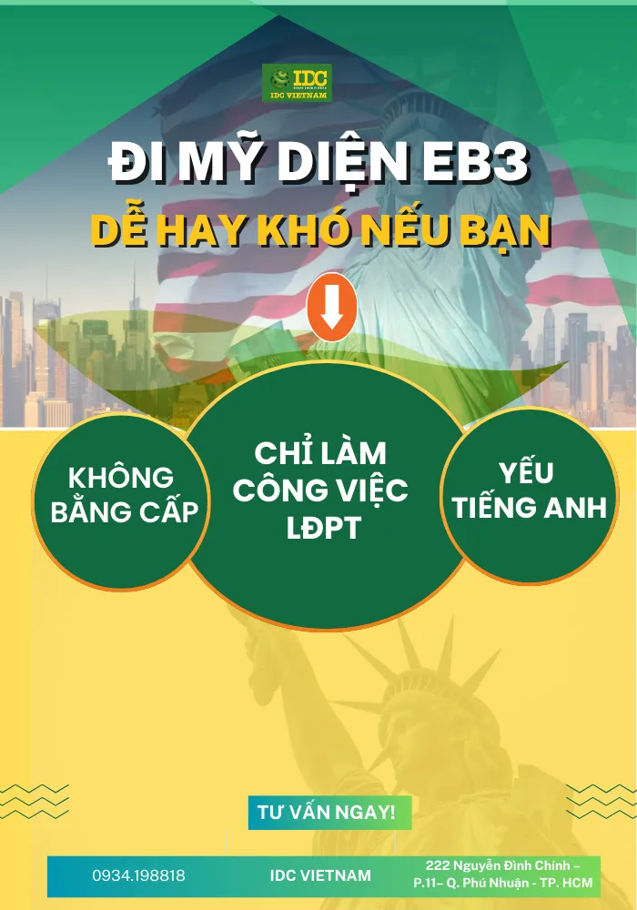 KHÔNG CÓ TIẾNG ANH ĐI MỸ DIỆN EB3 DỄ KHÔNG 